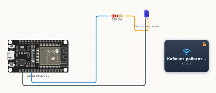 Схема подключения: ESP32: подключение к Wi-Fi