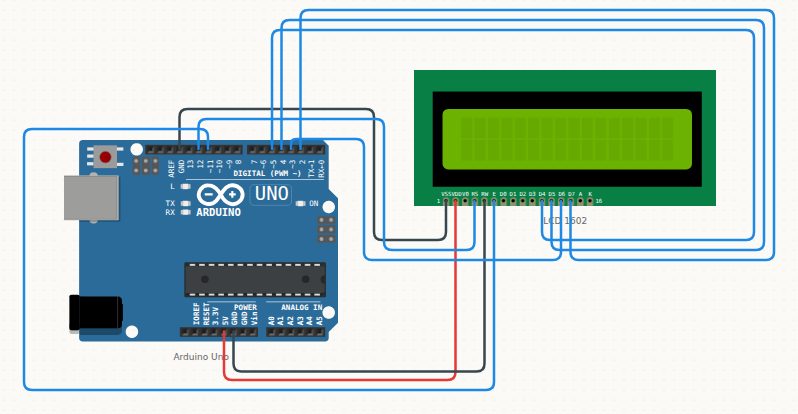 Схема подключения: LCD 1602: бегущая строка