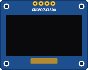 OLED 128×64 (SSD1306) в симуляторе